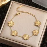 Gold flower bracelet